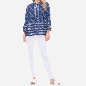 🌸New🌸 Fever Bell Sleeve Peplum Blouse Small NWT